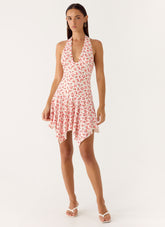 Khrysta Mini Dress - Porcelain Rose